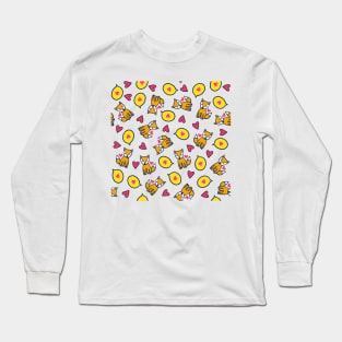 Fox & Heart - Doodle Long Sleeve T-Shirt